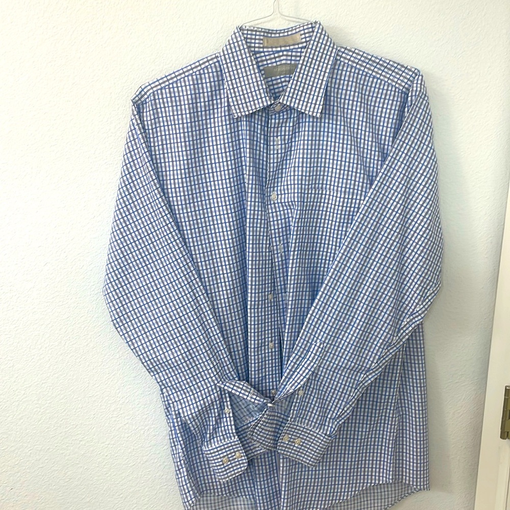 Long sleeve button up shirt, Nordstrom brand, trim fit